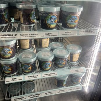 Pecan Jacks - Freezer in the front with pints all ready to go - Ice Cream & Frozen Yogurt Near Me - Sea Grove Beach, Florida Pecan Jacks - Freezer in the front with pints all ready to go - Ice Cream & Frozen Yogurt Near Me - Sea Grove Beach, Florida