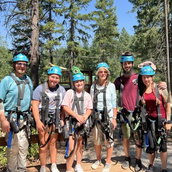 Leavenworth Ziplines - Left to right- night fury, today, frank, sparkles, buckaroo, petunia. Helmets have themes - Ziplining Near Me - Leavenworth, Washington Leavenworth Ziplines - Left to right- night fury, today, frank, sparkles, buckaroo, petunia. Helmets have themes - Ziplining Near Me - Leavenworth, Washington