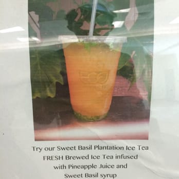 Cooking FRESH - Sweet basil plantation iced tea is refreshing. - Coffee & Tea Near Me - Honolulu, Hawaii