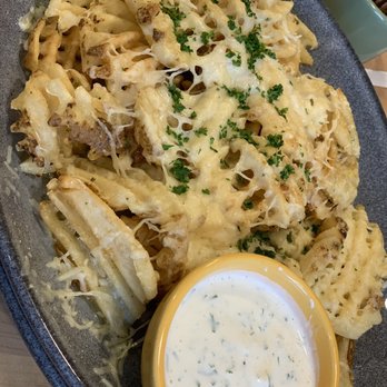 Waffle Stop - Waffle Garlic Parmesan Fries. A must try! - Breakfast & Brunch Near Me - Tacoma, Washington Waffle Stop - Waffle Garlic Parmesan Fries. A must try! - Breakfast & Brunch Near Me - Tacoma, Washington