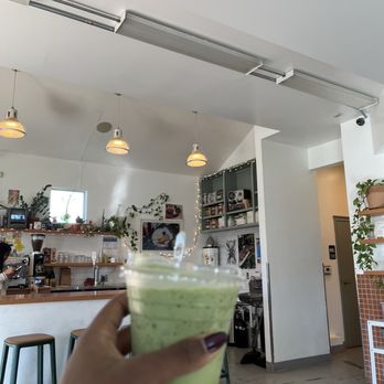 Civil Goat Coffee - Matcha latte with lavender syrup and oat milk - Coffee & Tea Near Me - Austin, Texas