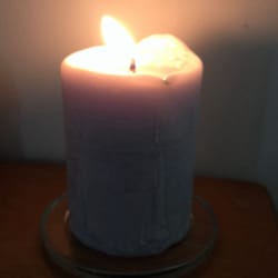 Dusk - My new candle burning at home :-)