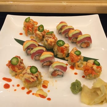 Kana Sushi - Fire fire dragon and super nova rolls - Japanese Near Me - Springfield, Virginia Kana Sushi - Fire fire dragon and super nova rolls - Japanese Near Me - Springfield, Virginia