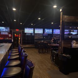 Sitting at the bar before the crowed arrived