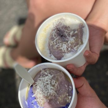 Kalo Bombs - Pa'i'ai Bomb with Ube and Kulolo - Ice Cream & Frozen Yogurt Near Me - Waianae, Hawaii