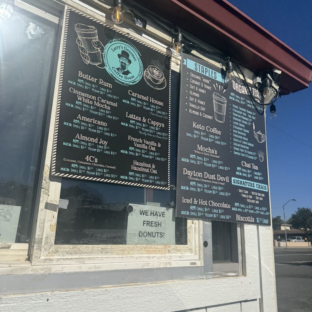 Larry's Gourmet Coffee House - Drive thru menu - Coffee & Tea Near Me - Carson City, Nevada Larry's Gourmet Coffee House - Drive thru menu - Coffee & Tea Near Me - Carson City, Nevada