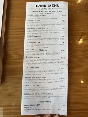 Menu photo 5 7 Devils Waterfront Alehouse Coos Bay, OR