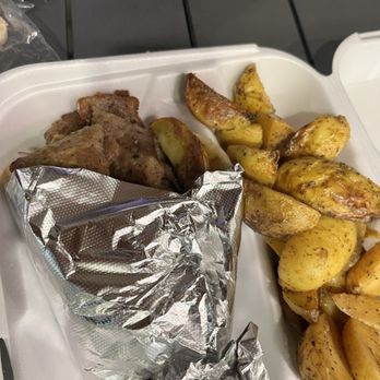 Ladera Greek Kitchen - Classic gyro and lemon roasted potatoes - Greek Near Me - Temecula, California Ladera Greek Kitchen - Classic gyro and lemon roasted potatoes - Greek Near Me - Temecula, California