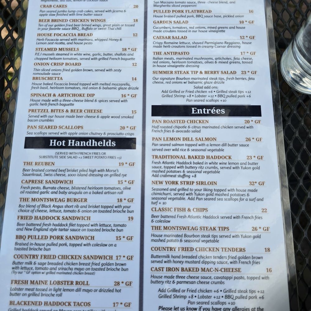 Current menu Current menu