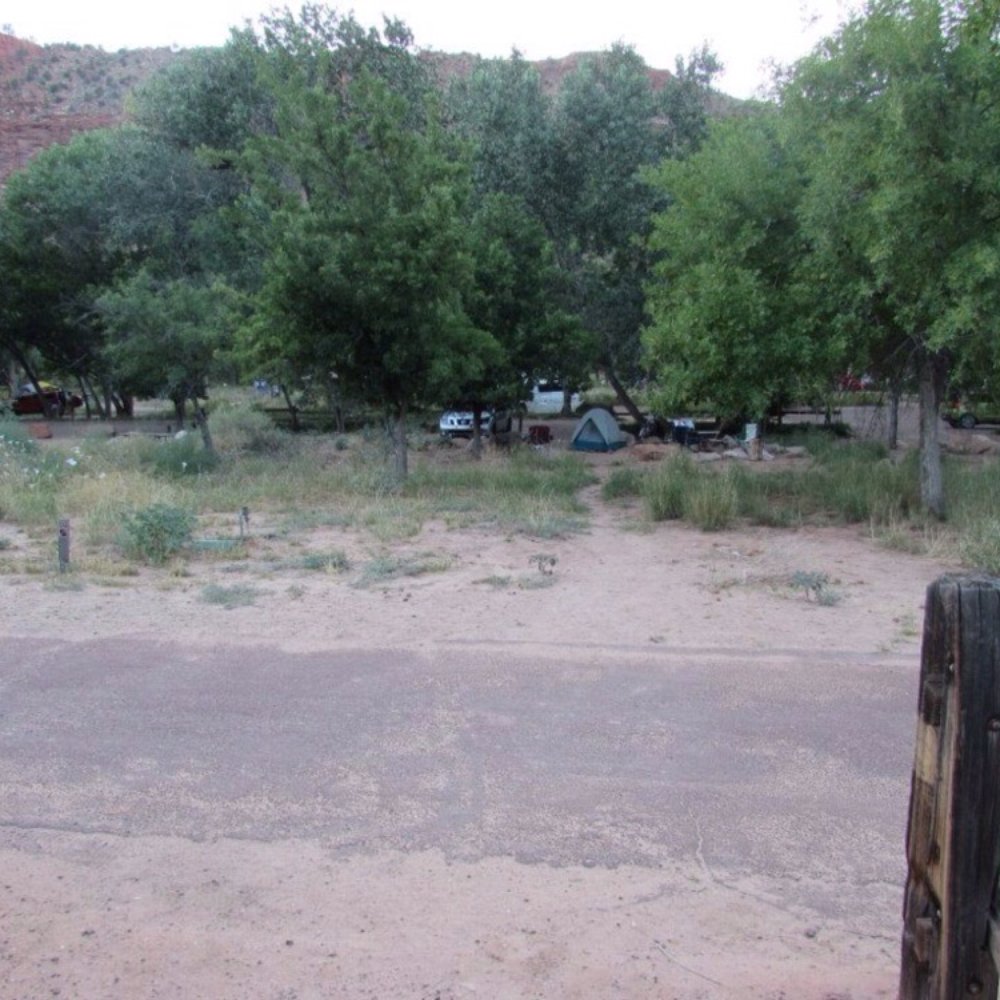 South Campground - View of campsite 60 from Virgin River, paved trail is the Pa'Rus bike trail. - Campgrounds Near Me - Springdale, Utah South Campground - View of campsite 60 from Virgin River, paved trail is the Pa'Rus bike trail. - Campgrounds Near Me - Springdale, Utah
