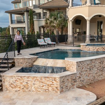 Pool Zones - Gunite swimming pool on 21 piers with patio on piers and infinity edge on Lake Conroe, Texas - Pool & Hot Tub Service Near Me - The Woodlands, Texas Pool Zones - Gunite swimming pool on 21 piers with patio on piers and infinity edge on Lake Conroe, Texas - Pool & Hot Tub Service Near Me - The Woodlands, Texas