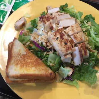 Zaxbys - As served up and in its dormant state, The Blue "Zalad" with blackened chicken and Texas toast. - Fast Food Near Me - Jacksonville, North Carolina