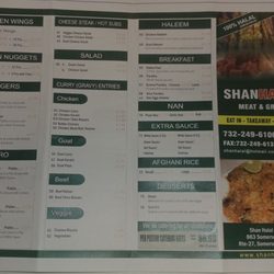 Shaan Halal Meats & Grill - Menu