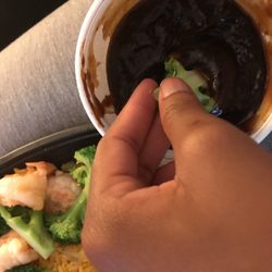 Eddie Yum's - Shrimp w broccoli sauce thick and salty