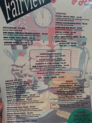 Menu photo 8 Fairview Dairy Bar Sanford, NC