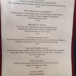 Specials Menu