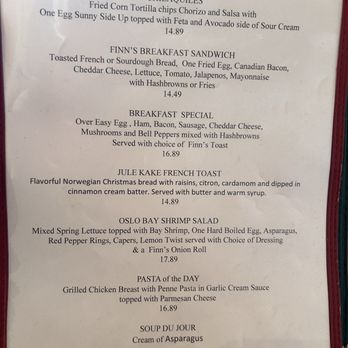 Finns - Specials Menu - American Near Me - Salt Lake City, Utah