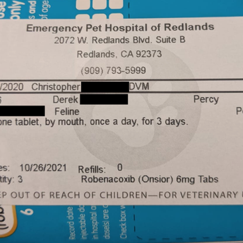 Veterinary Emergency Center - The correct label on another medicine. - Veterinarians Near Me - Redlands, California Veterinary Emergency Center - The correct label on another medicine. - Veterinarians Near Me - Redlands, California