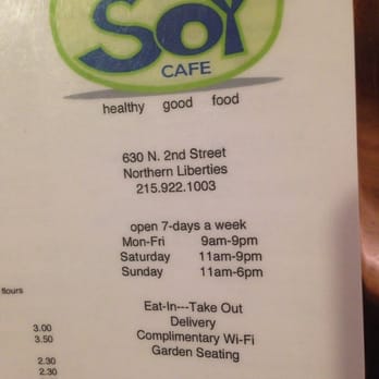 Joy Cafe - Soy Cafe menu - Coffee & Tea Near Me - Philadelphia, Pennsylvania