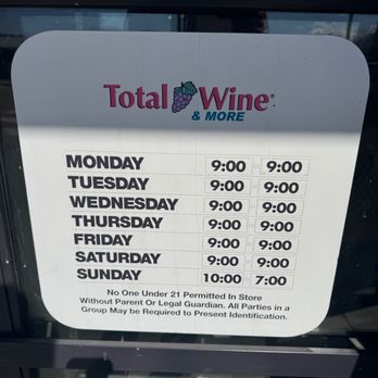 Total Wine & More - hours - Beer, Wine & Spirits Near Me - Greenfield, Wisconsin Total Wine & More - hours - Beer, Wine & Spirits Near Me - Greenfield, Wisconsin