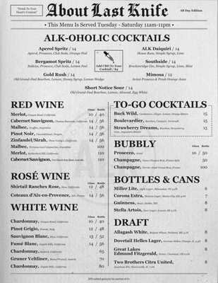 Menu photo 6 About Last Knife Chicago, IL