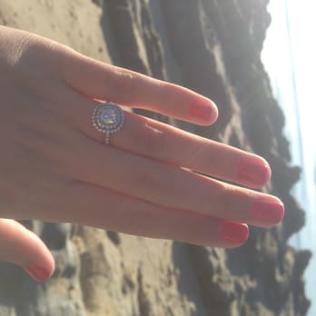 Liberty Diamonds - This is a photo of My Fiance's ring after I proposed to her. - Jewelry Near Me - Irvine, California