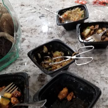 Panda Express - This only fed 3 adults. Family Pack 2 main and 3 side dish (all containers are the same size). - Chinese Near Me - Antelope, California Panda Express - This only fed 3 adults. Family Pack 2 main and 3 side dish (all containers are the same size). - Chinese Near Me - Antelope, California