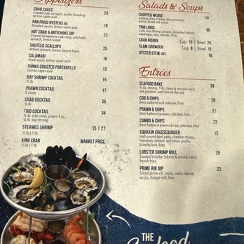 Squaxin Island Seafood Bar - Menu 2 as of 05/17/2026 - Seafood Near Me - Shelton, Washington
