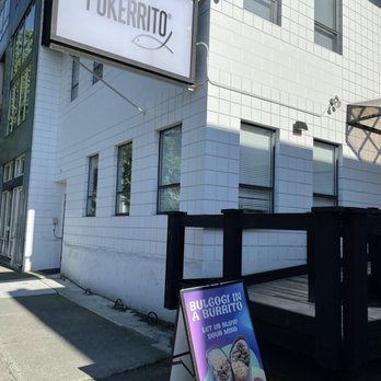 Pokerrito - a sign in front of a building - Poke Near Me - Vancouver, British Columbia Pokerrito - a sign in front of a building - Poke Near Me - Vancouver, British Columbia