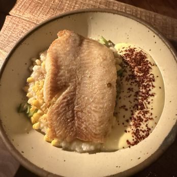Husk - mississippi catfish, carolina gold rice, pole bean, corn, smoked cheddar - Southern Near Me - Nashville, Tennessee