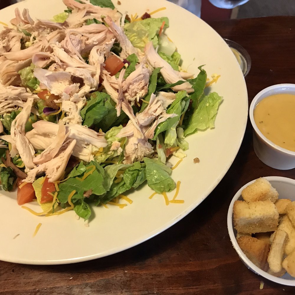 Delta Q - Pulled Chicken Salad with Croutons and Honey Mustard Dressing on the side - Barbeque Near Me - Forrest City, Arkansas Delta Q - Pulled Chicken Salad with Croutons and Honey Mustard Dressing on the side - Barbeque Near Me - Forrest City, Arkansas