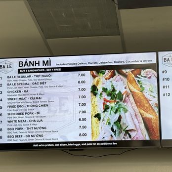 Ba Le Sandwich Shop - Menu - Vietnamese Near Me - Alhambra, California Ba Le Sandwich Shop - Menu - Vietnamese Near Me - Alhambra, California