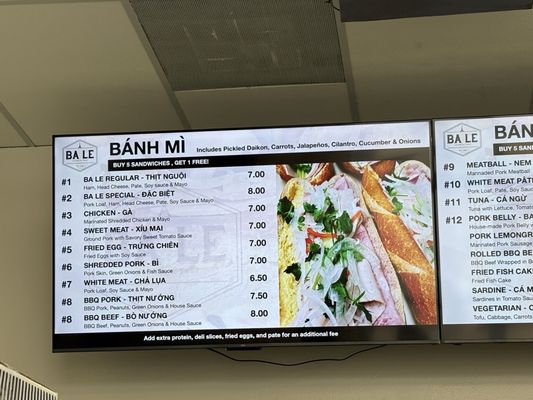 Menu photo 4 Ba Le Sandwich Shop Alhambra, CA Menu photo 4 Ba Le Sandwich Shop Alhambra, CA