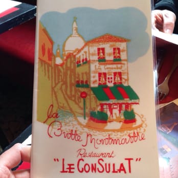 Le Consulat - Menu cover - French Near Me - Paris, 75 Le Consulat - Menu cover - French Near Me - Paris, 75