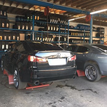 Santana Auto Service - My car on the lift - Tires Near Me - South Gate, California