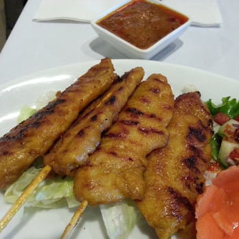 Little Bangkok - Chicken satay $8.99 - Thai Near Me - Markham, Ontario