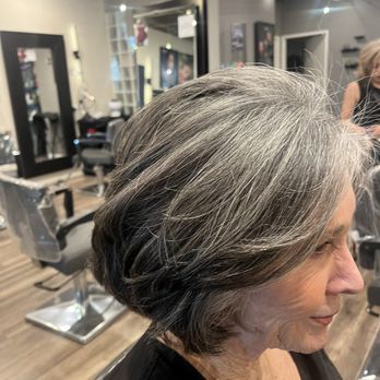 Salon Passion Aveda - Beautiful gray with low lights to Create more variety - Skin Care Near Me - Camarillo, California