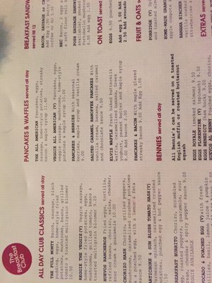 Menu photo 2 The Breakfast Club Brighton, BNH Menu photo 2 The Breakfast Club Brighton, BNH