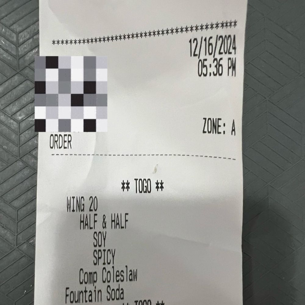 Bonchon - Receipt - Chicken Wings Near Me - Brooklyn, New York