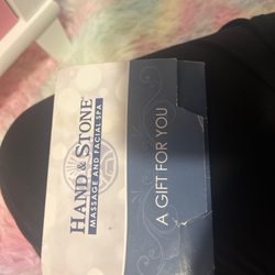 Hand & Stone Massage and Facial Spa - A rare gift card that is 3 years old . Older than my 2nd child .