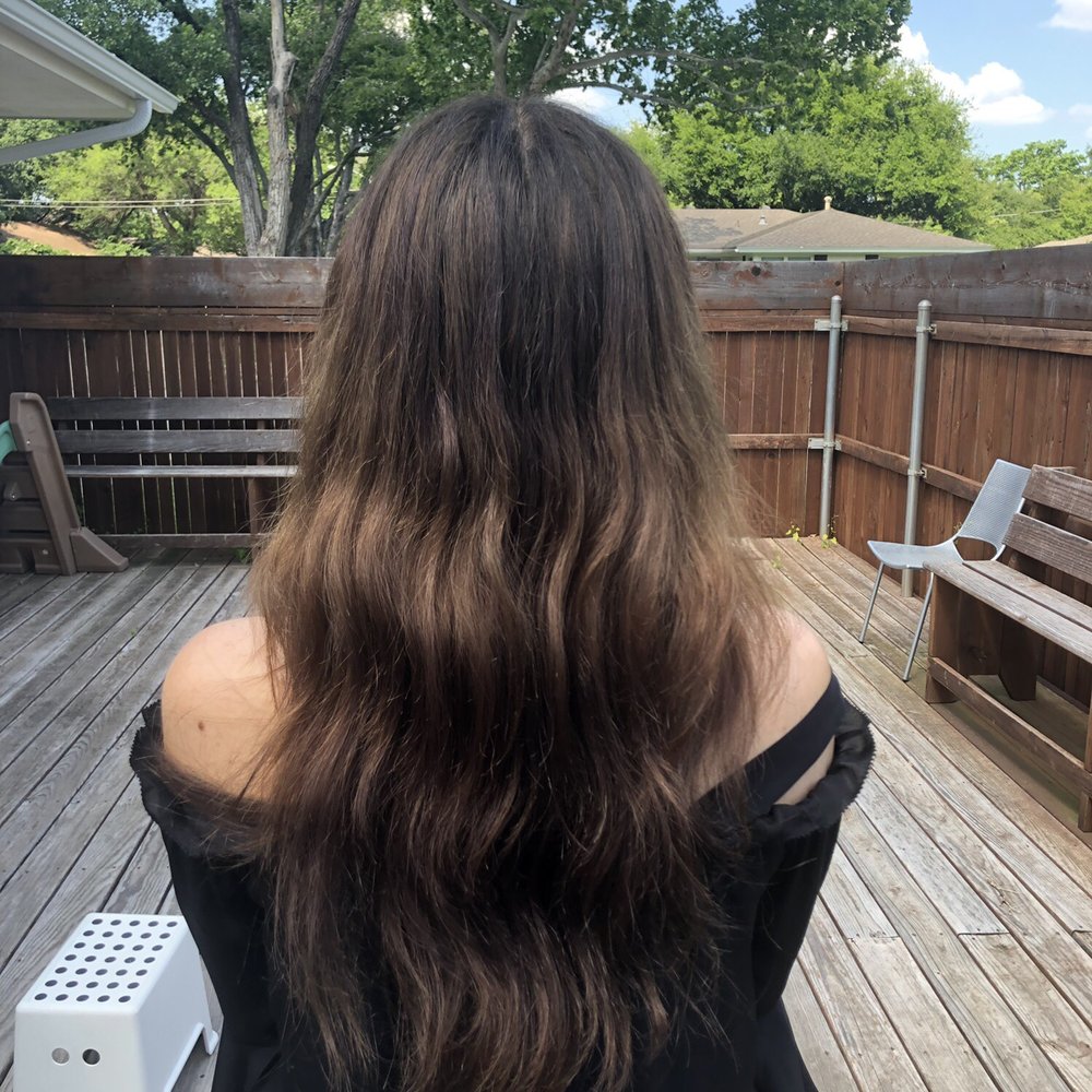 Hair Revival Studio - BEFORE - after one attempt to fix it at another salon - Hair Salons Near Me - Dallas, Texas
