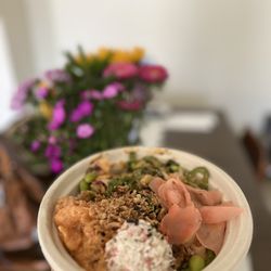 Poké House - San Mateo - Small Build Your Own (2 Scoops) with spicy miso salmon and shrimp