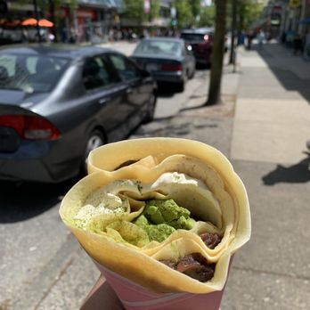 Konbiniya Japan Centre - Crepe with matcha ice cream and red bean - International Grocery Near Me - Vancouver, British Columbia Konbiniya Japan Centre - Crepe with matcha ice cream and red bean - International Grocery Near Me - Vancouver, British Columbia