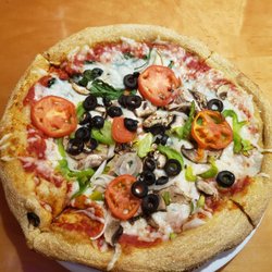 Mellow Mushroom Pigeon Forge - Veg Out made vegan with Follow your heart cheese and no butter and parmesan on the crust