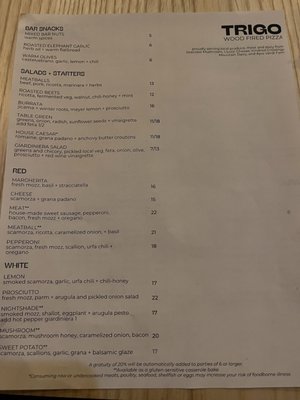 Menu photo 3 Trigo Wood Fired Pizza Willimantic, CT Menu photo 3 Trigo Wood Fired Pizza Willimantic, CT