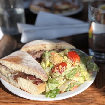Brick & Tin - The Brisket Panini with a Classic Salad. - Salad Near Me - Birmingham, Alabama Brick & Tin - The Brisket Panini with a Classic Salad. - Salad Near Me - Birmingham, Alabama