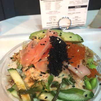 Aloha Poke - Big bowl with naked salmon and white rice, topped with all ingredients except pineapple and Volcano and Samurai sauce! Mmmm perfection! - Poke Near Me - Chicago, Illinois Aloha Poke - Big bowl with naked salmon and white rice, topped with all ingredients except pineapple and Volcano and Samurai sauce! Mmmm perfection! - Poke Near Me - Chicago, Illinois