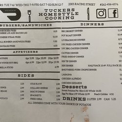 Tucker's Homestyle Cook - Menu from visit on Feb 13 2021