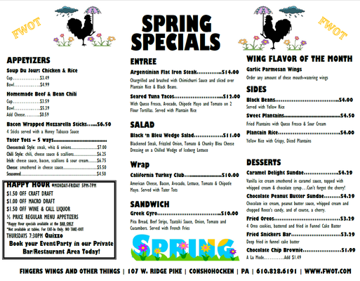 Menu photo 7 Fingers Wings & Other Things Conshohocken, PA Menu photo 7 Fingers Wings & Other Things Conshohocken, PA
