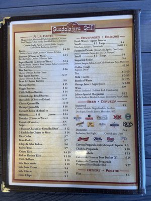 Menu photo 3 Guadalajara Grill Salinas, CA